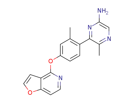 6-[4-(furo[3,2-c]pyridin-4-yloxy)-2-methylphenyl]-5-methylpyrazin-2-amine