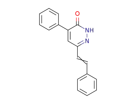 Molecular Structure of 95605-90-6 (3(2H)-Pyridazinone, 4-phenyl-6-(2-phenylethenyl)-)