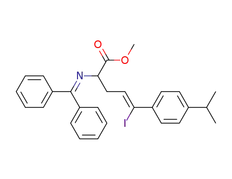 (Z)-2-(Benzhydrylidene-amino)-5-iodo-5-(4-isopropyl-phenyl)-pent-4-enoic acid methyl ester