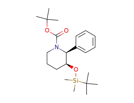 1-Piperidinecarboxylic acid,
3-[[(1,1-dimethylethyl)dimethylsilyl]oxy]-2-phenyl-, 1,1-dimethylethyl
ester, (2S,3S)-