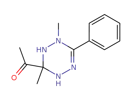 Molecular Structure of 137257-23-9 (Ethanone,
1-(1,2,3,4-tetrahydro-1,3-dimethyl-6-phenyl-1,2,4,5-tetrazin-3-yl)-)