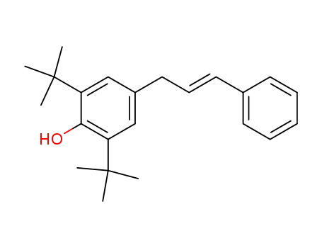 Molecular Structure of 52679-02-4 (Phenol, 2,6-bis(1,1-dimethylethyl)-4-(3-phenyl-2-propenyl)-)