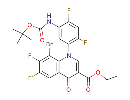 ethyl 1-(3-tert-butyloxycarbonylamino-4,6-difluorophenyl)-8-bromo-6,7-difluoro-1,4-dihydro-4-oxoquinoline-3-carboxylate