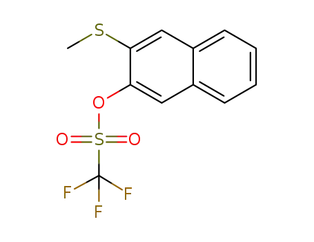 Molecular Structure of 1310197-69-3 (3-(methylthio)-2,3-dihydronaphthalen-2-yl trifluoromethanesulfonate)