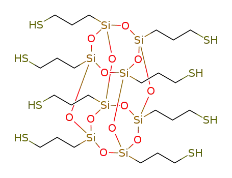 Molecular Structure of 161678-48-4 (Octa-<(3-mercaptopropyl)-silsesquioxan>)