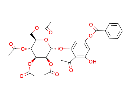 Molecular Structure of 130471-79-3 (4-O-Benzoylphloracetophenone 2-O-(2,3,4,6-tetra-O-acetyl-α-D-mannopyranoside))