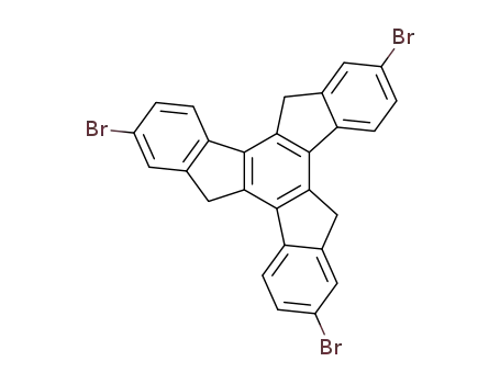Molecular Structure of 353752-15-5 (2,7,12‐tribromo‐10,15‐dihydro‐5H‐diindeno[1,2‐a;1′,2′‐c]fluorene)
