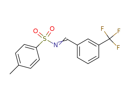 Molecular Structure of 442157-30-4 (Benzenesulfonamide, 4-methyl-N-[[3-(trifluoromethyl)phenyl]methylene]-)