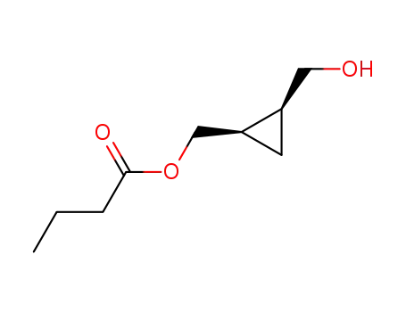 Molecular Structure of 133494-56-1 (Butanoic acid, [(1R,2S)-2-(hydroxymethyl)cyclopropyl]methyl ester)