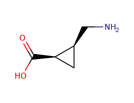 Molecular Structure of 215597-45-8 (2-(AMINOMETHYL)CYCLOPROPANECARBOXYLIC ACID)