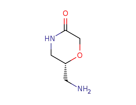 Molecular Structure of 793644-35-6 (6-(aminomethyl)-3-Morpholinone)