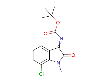Molecular Structure of 1373943-23-7 (tert-butyl 7-chloro-1-methyl-2-oxoindolin-3-ylidenecarbamate)