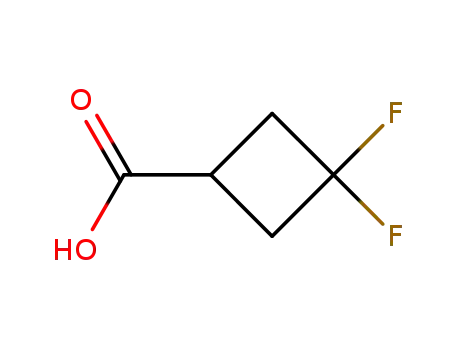 Molecular Structure of 107496-54-8 (3,3-Difluorocyclobutanecarboxylic acid)