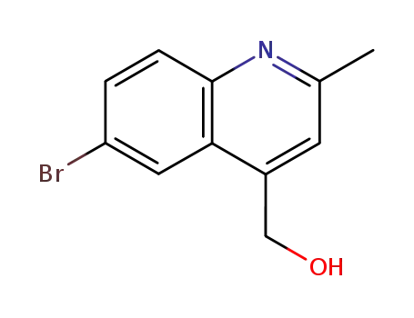 Molecular Structure of 885279-63-0 ((6-BROMO-2-METHYL-QUINOLIN-4-YL)-METHANOL)