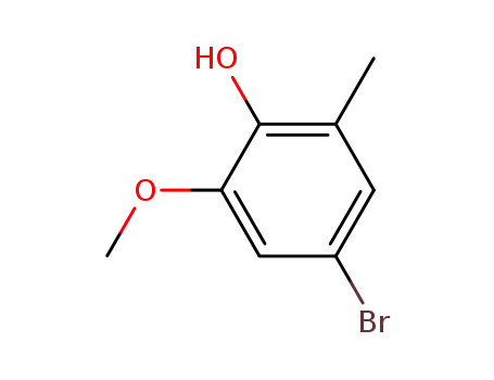 Molecular Structure of 86232-54-4 (4-BROMO-6METHYL-2-METHOXY PHENOL)