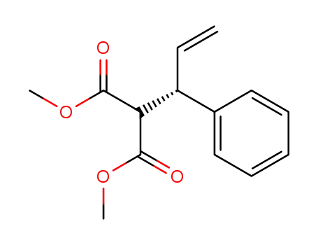 Molecular Structure of 129101-14-0 (Propanedioic acid, [(1S)-1-phenyl-2-propenyl]-, dimethyl ester)