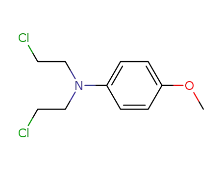Molecular Structure of 1448-52-8 (N,N-BIS(2-CHLOROETHYL)-4-METHOXYANILINE)
