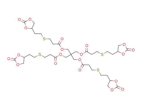 2,2-bis(((3-((2-(2-oxo-1,3-dioxolan-4-yl)ethyl)thio)propanoyl)oxy)methyl)propane-1,3-diyl bis(3-((2-(2-oxo-1,3-dioxolan-4-yl)ethyl)thio)propanoate)