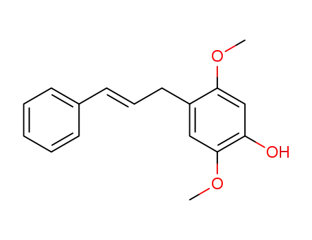 Molecular Structure of 19034-96-9 (2,5-dimethoxy-4-(3-phenylprop-2-en-1-yl)phenol)