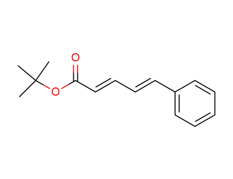 Molecular Structure of 120823-67-8 (2,4-Pentadienoic acid, 5-phenyl-, 1,1-dimethylethyl ester, (2E,4E)-)