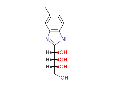 Molecular Structure of 7146-30-7 (1-(6-methyl-1H-benzimidazol-2-yl)butane-1,2,3,4-tetrol)