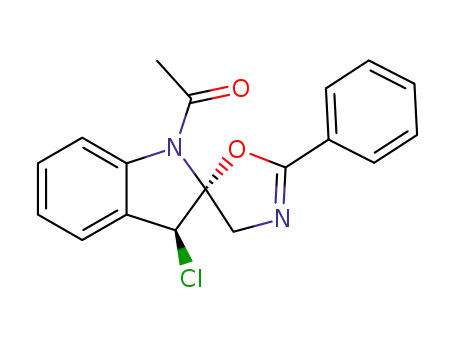 Molecular Structure of 1449135-09-4 (1-((2R,3S)-3-chloro-2'-phenyl-4'H-spiro[indoline-2,5'-oxazol]-1-yl)ethanone)