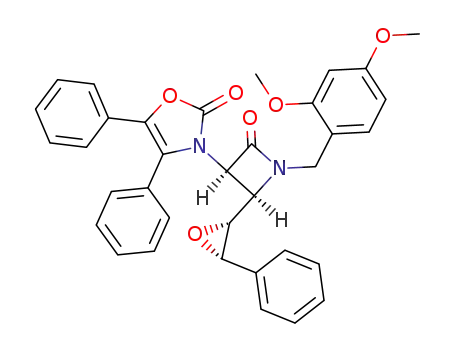 3-[(3R,4R)-1-(2,4-Dimethoxy-benzyl)-2-oxo-4-((2R,3S)-3-phenyl-oxiranyl)-azetidin-3-yl]-4,5-diphenyl-3H-oxazol-2-one