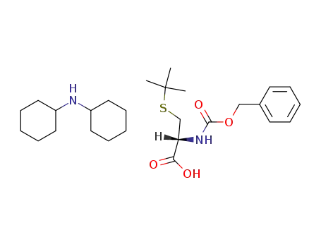 Molecular Structure of 2481-12-1 (N-[(benzyloxy)carbonyl]-S-tert-butylcysteine - N-cyclohexylcyclohexanamine (1:1))