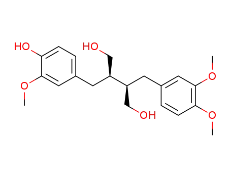Molecular Structure of 73354-08-2 ((2R,3R)-2-(4-hydroxy-3-methoxybenzyl)-3-(3,4-dimethoxybenzyl)-1,4-butanediol)