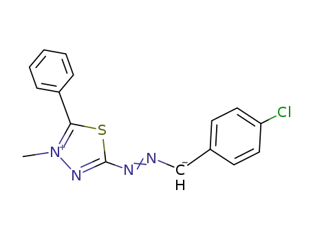 5-[(4-chloro-benzylidene)-hydrazino]-3-methyl-2-phenyl-[1,3,4]thiadiazolium betaine