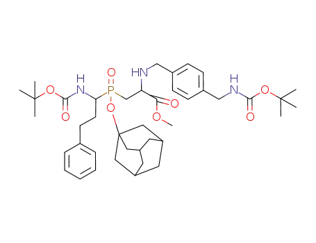 3-[(adamantan-1-yloxy)-(1-tert-butyloxycarbonylamino-3-phenylpropyl)phosphinoyl]-2-[4-(tert-butyloxycarbonylaminomethyl)benzylamino]propionic acid methyl ester