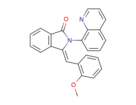 Molecular Structure of 1610881-94-1 ((Z)-3-(2-methoxybenzylidene)-2-(quinolin-8-yl)isoindolin-1-one)
