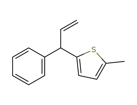 Molecular Structure of 807370-73-6 (Thiophene, 2-methyl-5-(1-phenyl-2-propenyl)- (9CI))