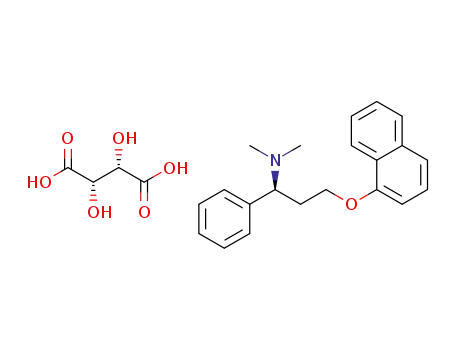 Molecular Structure of 1448512-87-5 (S-(+)-N,N-dimethyl-3-(naphthalen-1-yloxy)-1-phenylpropan-1-amine tartrate)