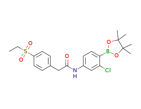 N-[3-chloro-4-(4,4,5,5-tetramethyl-1,3,2-dioxaborolan-2-yl)phenyl]-4-(ethylsulfonyl)benzeneacetamide