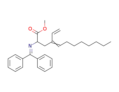 Molecular Structure of 144150-91-4 ((E)-2-(Benzhydrylidene-amino)-4-vinyl-dodec-4-enoic acid methyl ester)