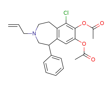 Acetic acid 8-acetoxy-3-allyl-9-chloro-5-phenyl-2,3,4,5-tetrahydro-1H-benzo[d]azepin-7-yl ester