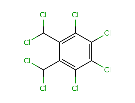 Molecular Structure of 25641-94-5 (Benzene, 1,2,3,4-tetrachloro-5,6-bis(dichloromethyl)-)