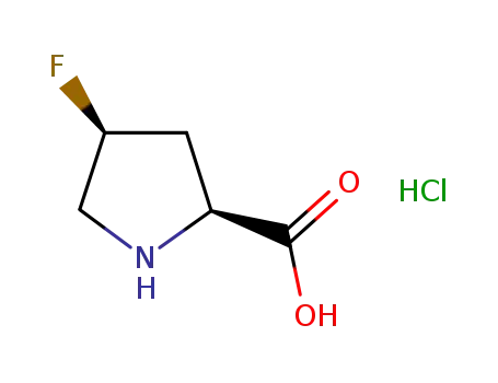 Molecular Structure of 1001354-51-3 (H-cis-4-Fluoro-Pro-OH.HCl)