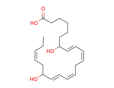 Molecular Structure of 887752-13-8 (7(S),17(S)-dihydroxy-8(E),10(Z),13(Z),15(E),19(Z)-Docosapentaenoic Acid)