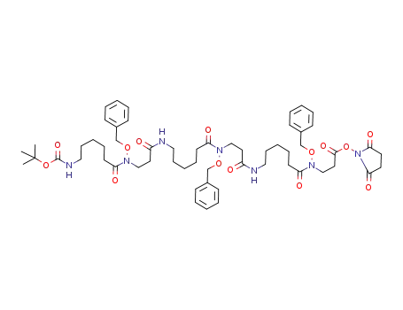 3-[Benzyloxy-(6-{3-[benzyloxy-(6-{3-[benzyloxy-(6-tert-butoxycarbonylamino-hexanoyl)-amino]-propionylamino}-hexanoyl)-amino]-propionylamino}-hexanoyl)-amino]-propionic acid 2,5-dioxo-pyrrolidin-1-yl ester