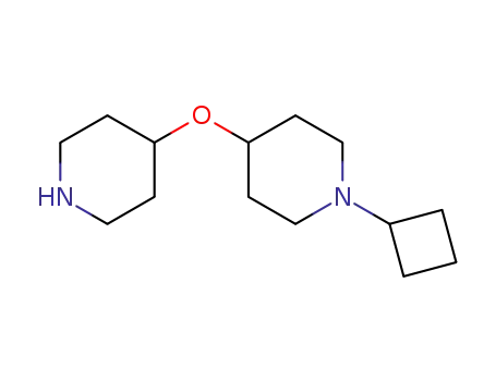 Molecular Structure of 845305-85-3 (Piperidine, 1-cyclobutyl-4-(4-piperidinyloxy)-)