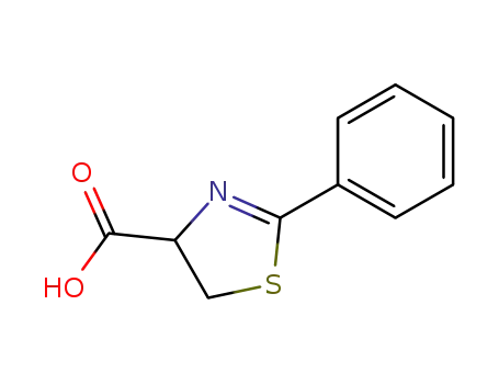 Molecular Structure of 19983-15-4 (4,5-dihydro-2-phenylthiazole-4-carboxylic acid)