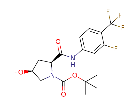 (2S,4S)-2-(3-fluoro-4-trifluoromethyl-phenylcarbamoyl)-4-hydroxy-pyrrolidine-1-carboxylic acid tert-butyl ester