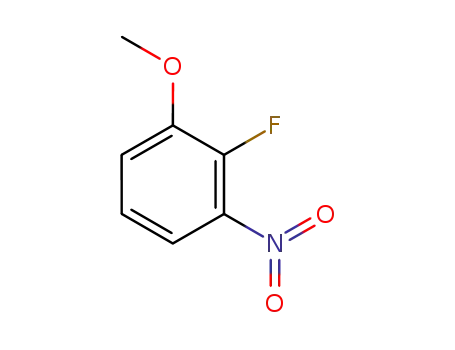 Molecular Structure of 445-68-1 (2-fluoro-1-methoxy-3-nitrobenzene)