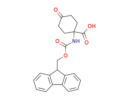 Molecular Structure of 285996-74-9 (N-FMOC-AMINO-4-KETOCYCLOHEXYLCARBOXYLIC ACID)