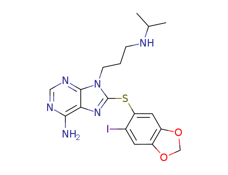 6-Amino-8-[(6-iodo-1,3-benzodioxol-5-yl)thio]-N-(1-methylethyl)-9H-purine-9-propanamine(873436-91-0)