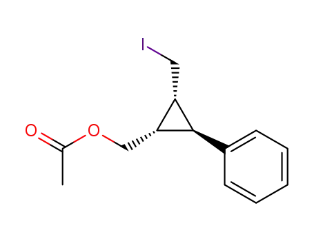 Cyclopropanemethanol, 2-(iodomethyl)-3-phenyl-, acetate, (1S,2R,3S)-