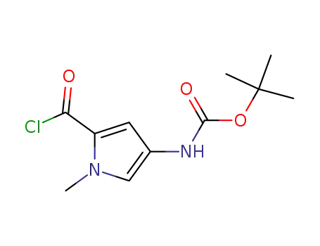 Molecular Structure of 500903-64-0 (Carbamic acid, [5-(chlorocarbonyl)-1-methyl-1H-pyrrol-3-yl]-,
1,1-dimethylethyl ester)