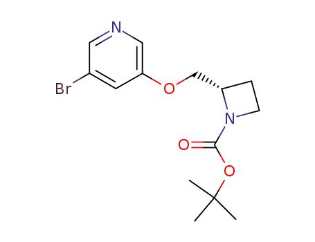 1-Azetidinecarboxylic acid, 2-[[(5-bromo-3-pyridinyl)oxy]methyl]-,
1,1-dimethylethyl ester, (2S)-
